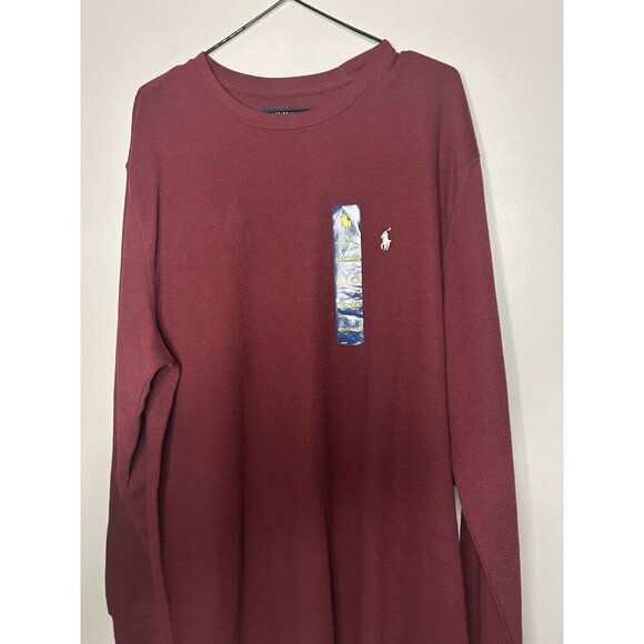 POLO RALPH LAUREN Men’s Waffle-Knit Thermal Crew Long Sleeve Shirt Mens Size 2XL - Picture 2 of 9